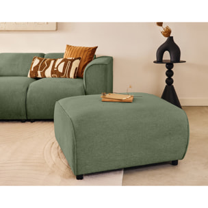 Suaro - Pouf en tissu texturé - Vert