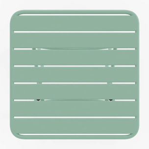 Table de jardin pliante en métal vert clair 2 personnes - Yumi
