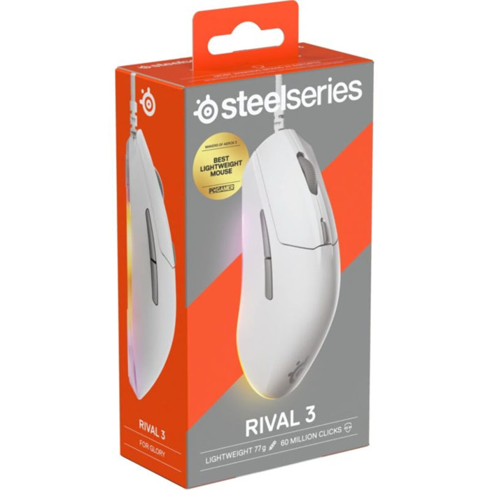 Souris Gamer Filaire STEELSERIES Rival 3 Gen 2 Blanche