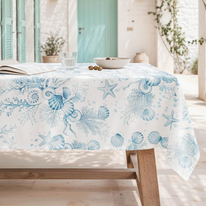 Mantel antimanchas JULIETA AZUL - 100% algodón