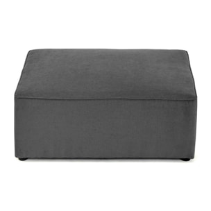 Topaze - pouf - en tissu - Gris foncé