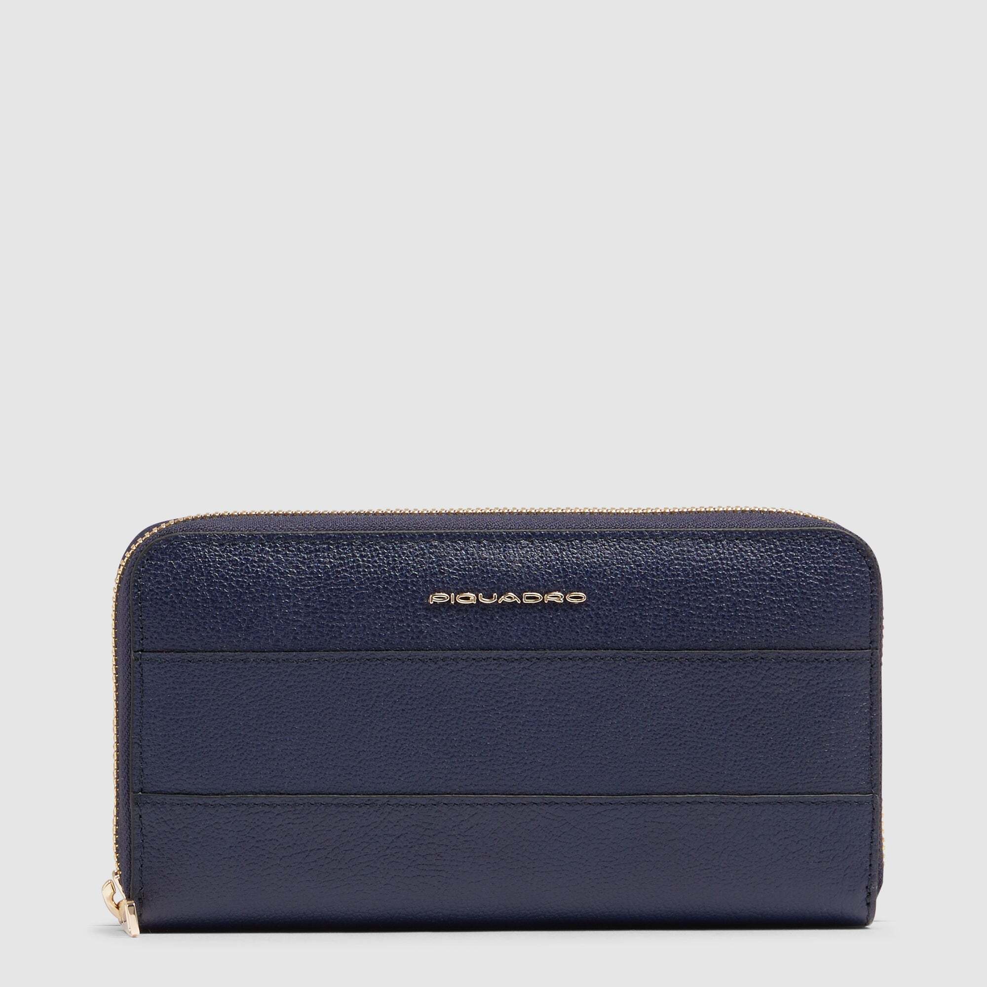 Piquadro Portafogli donna grande zip-around