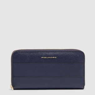 Piquadro Portafogli donna grande zip-around
