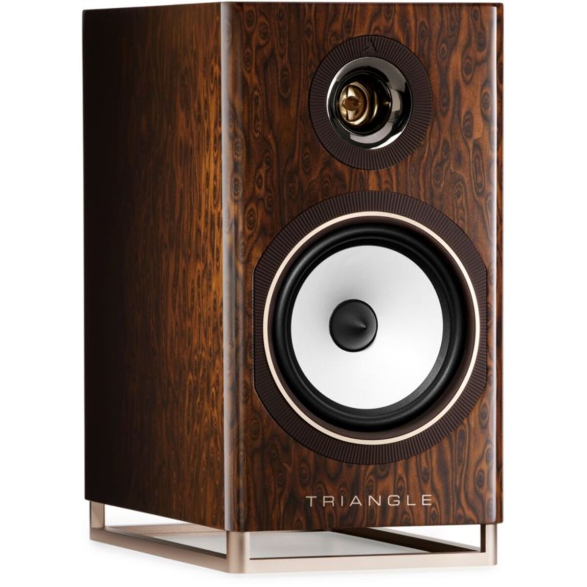 Enceinte bibliothèque active TRIANGLE Capella Nébuleuse Brune