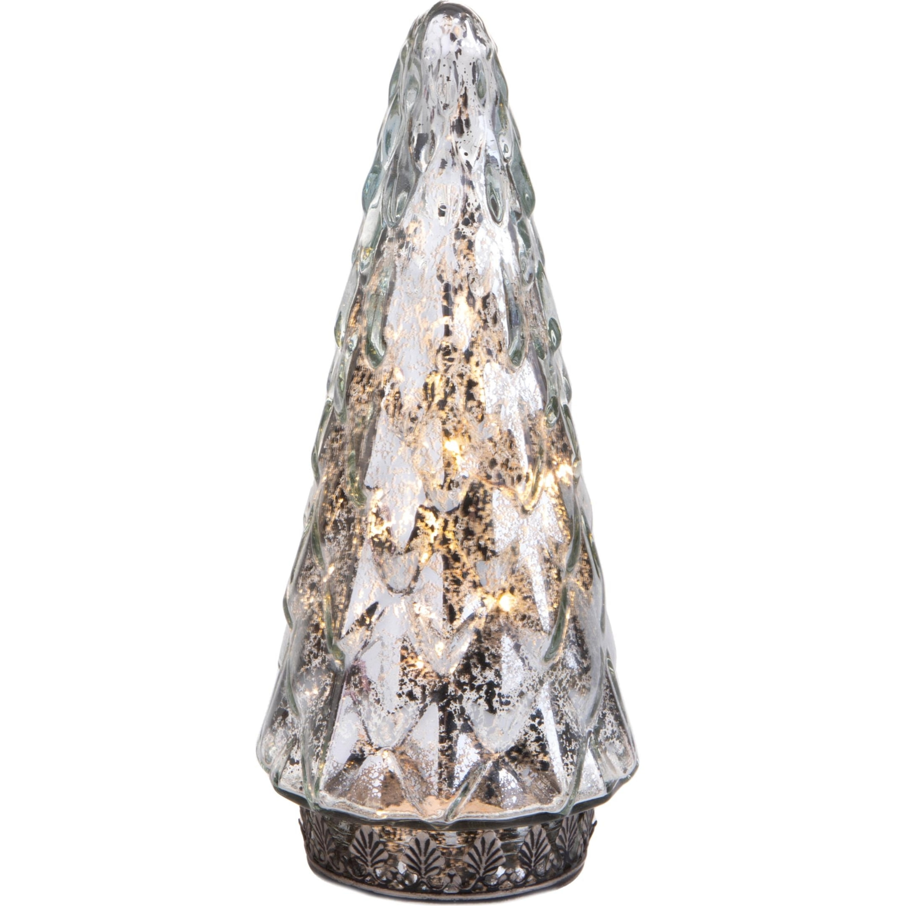 Albero artificiale con Led - Pezzi 1 - Colore Argentato - 10x24Hx10cm - Bianchi Dino