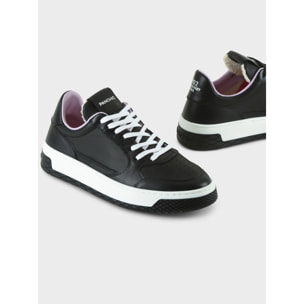 SNEAKER LOW P02 DONNA IN PELLE NERO