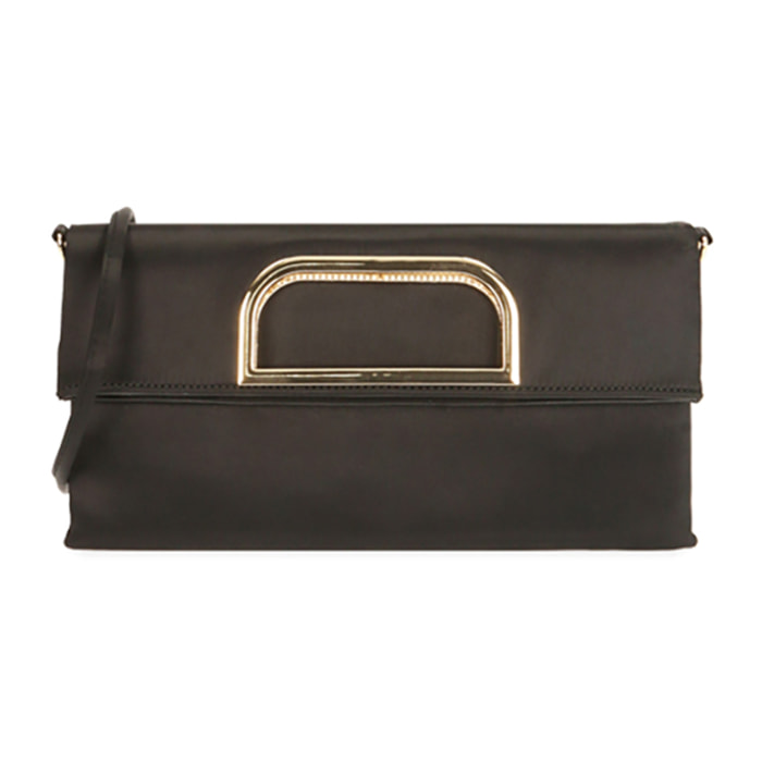 Pochette nera in raso