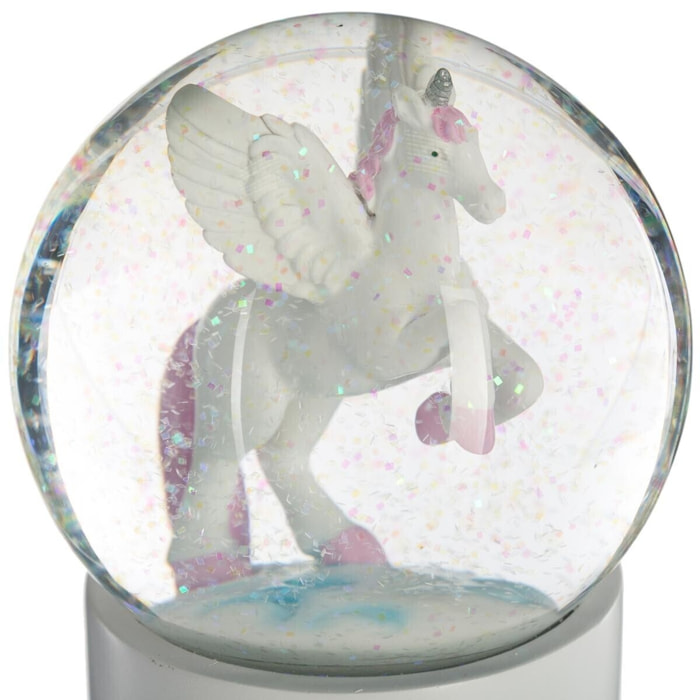 Bola de nieve infantil unicornio