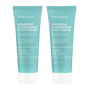 Dúo de crema para pies renovadora e hidratante