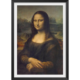 Affiche La joconde par Leonard De Vinci Affiche + cadre en bois - Noir