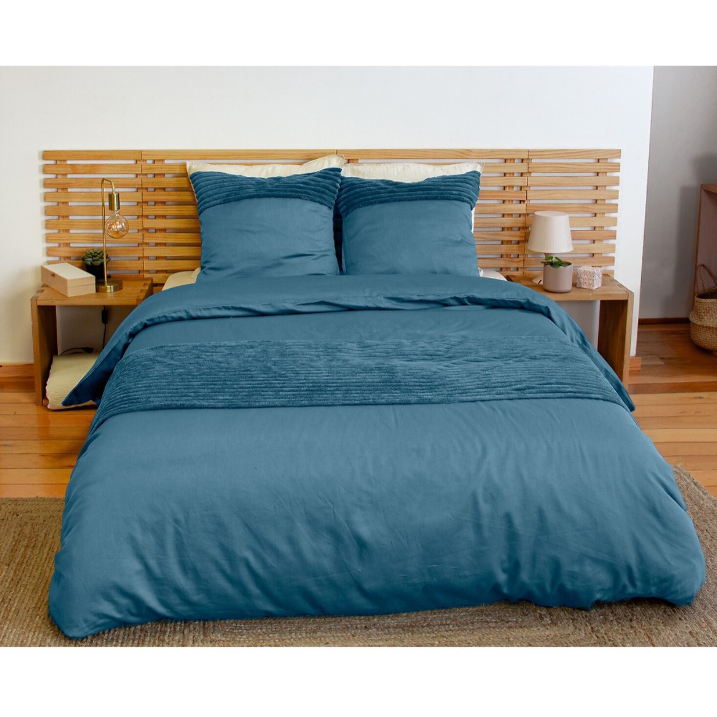 Parure housse de couette 3pcs 100% microfibre_paon 220x240 cm