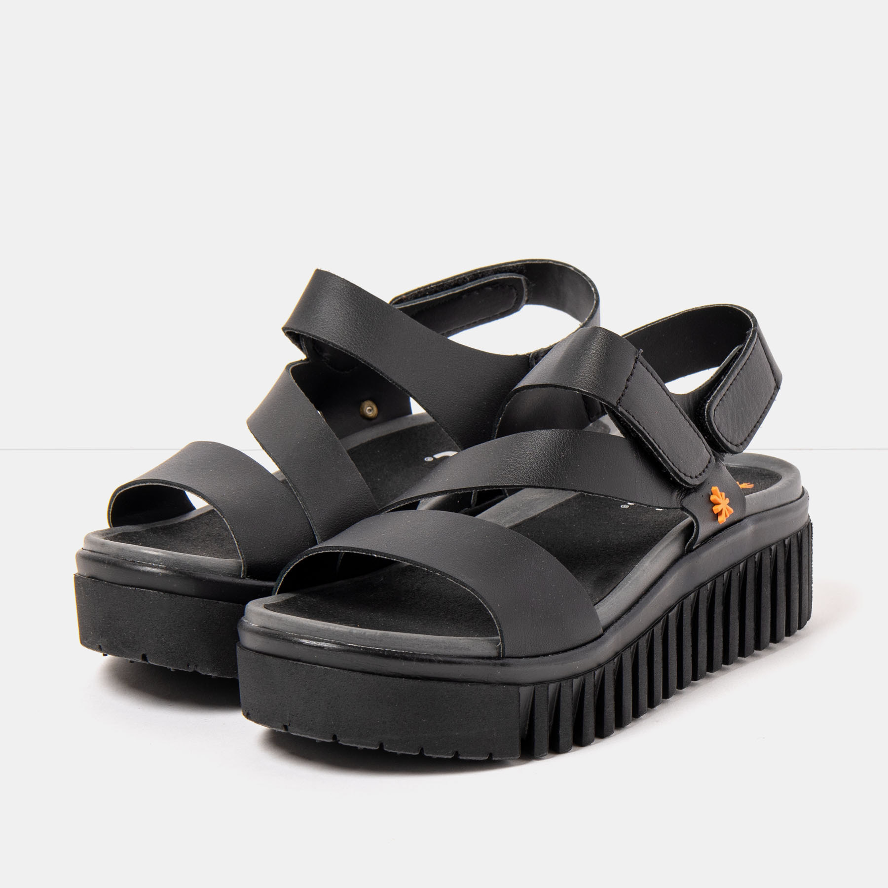 Sandalia de cuña 1573 NAPPA BLACK/BRIGHTON color Black