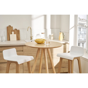 Table de bar ronde scandinave bois L60 cm NORDECO