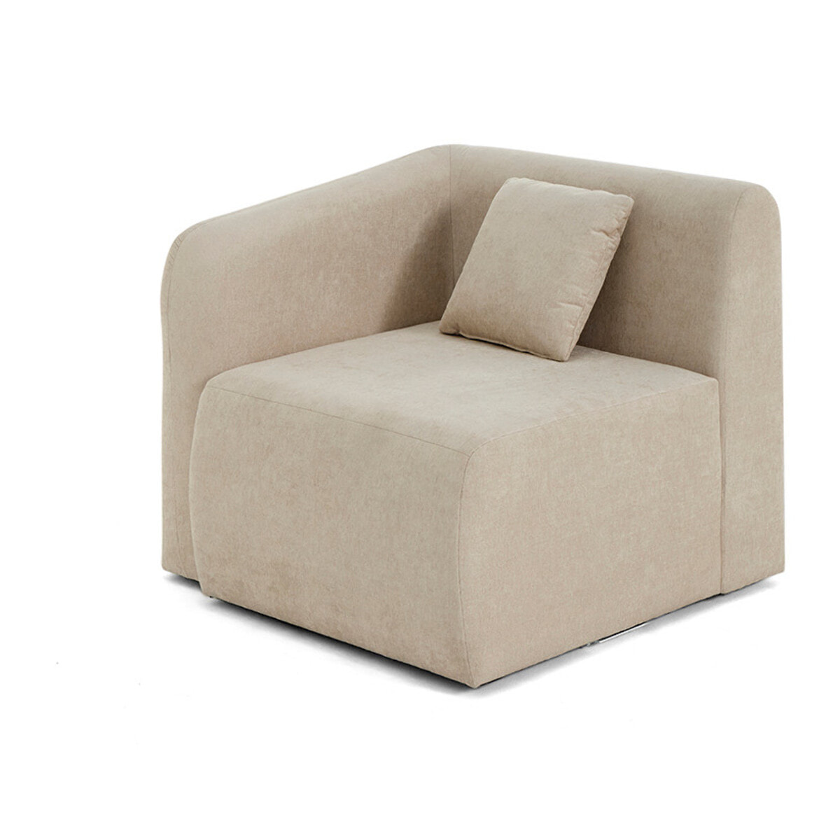 Ikare - module d'assise d'angle gauche - en tissu - Beige