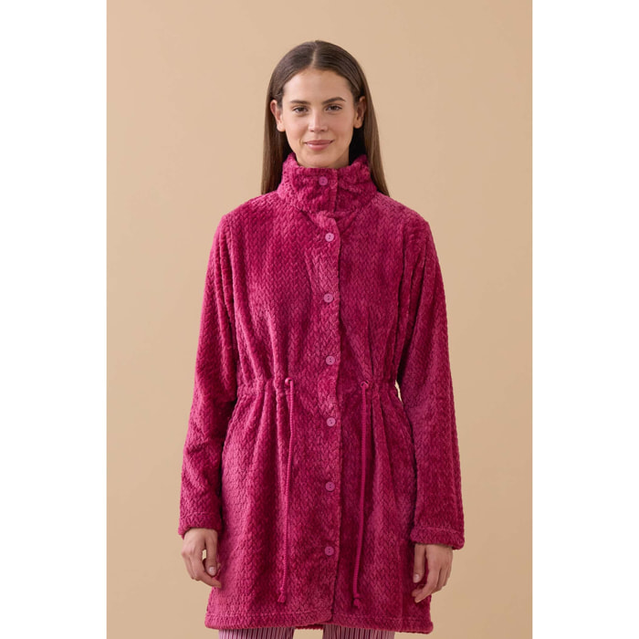 Vestaglia donna unity in coral con bottoni Noidinotte