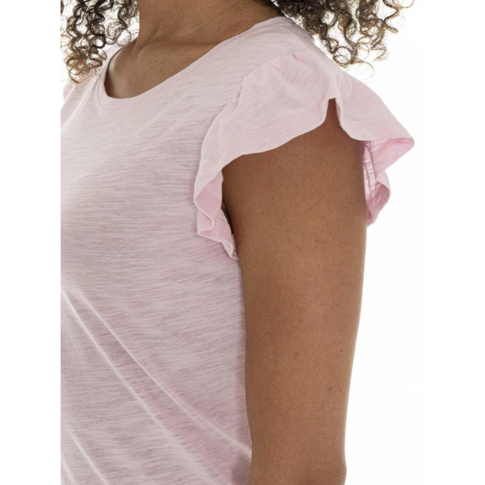 Camiseta mujer volantes Earth Tones