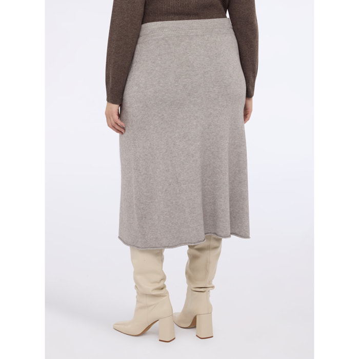 Fiorella Rubino - Falda de punto con cordón - Beige