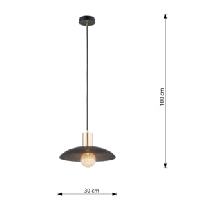 Lampada a sospensione SPIRIT in acciaio nero