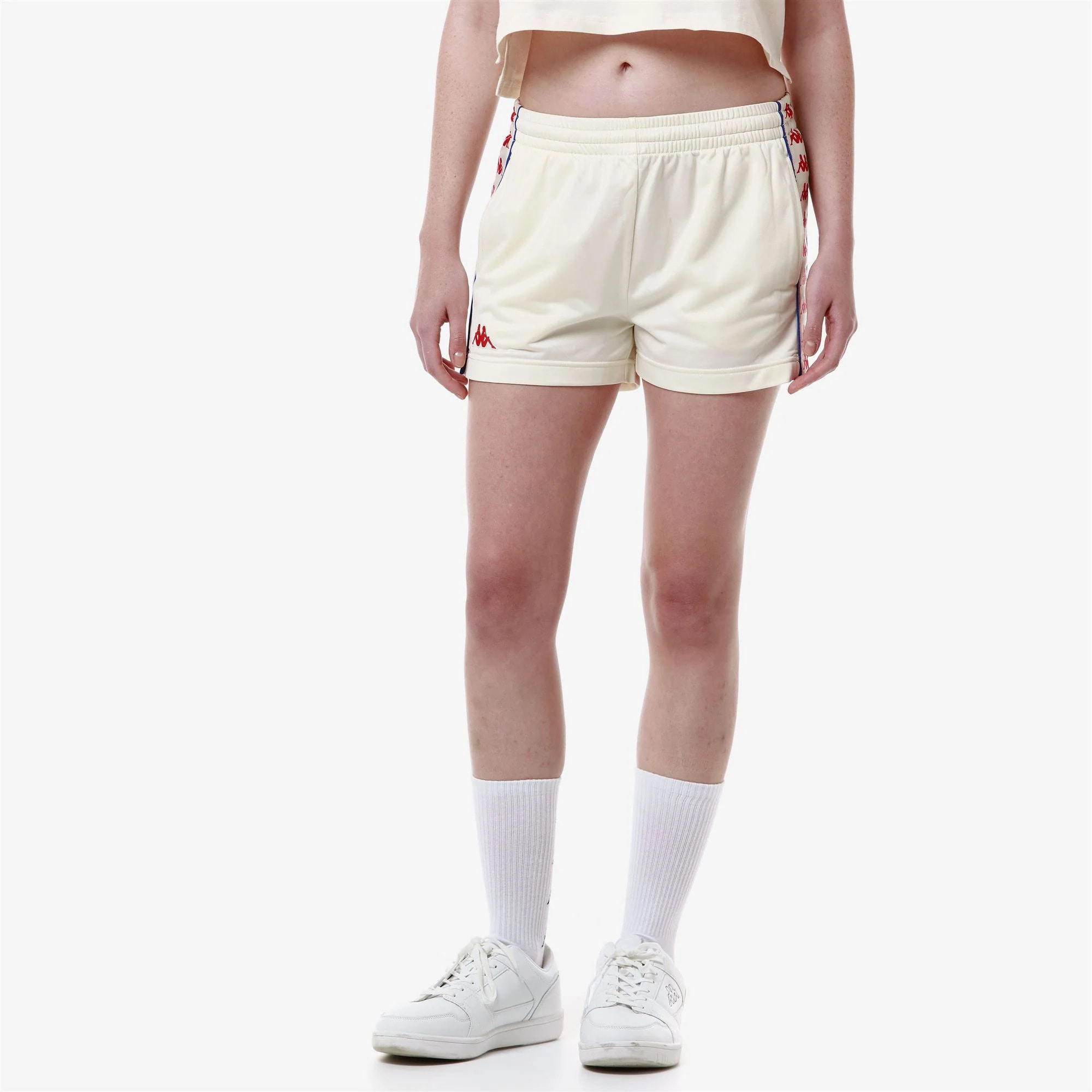 Kappa - Pantaloni Corti Donna Bianco - 222 Banda Ladytread