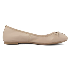Ballerine Donna In Pelle Colore Beige-