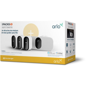 Caméra de surveillance ARLO Wifi ESSENTIAL 3 cameras + 1 floodlight