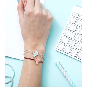 Pulsera charm "Lo nuestro durará para siempre" Turquesa