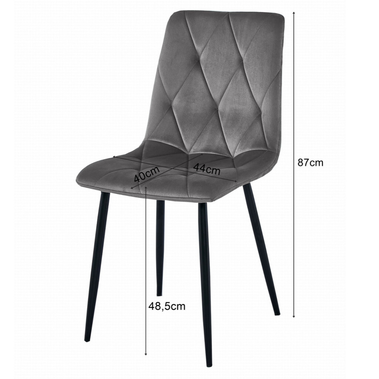 Set Sala da Pranzo Libra con Tavolo 120x80cm e 4 Sedie in Velluto