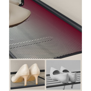 Scarpiera moderna Oskar in rovere e metallo nero