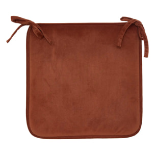 Galette de chaise Lilou terracotta 38x38cm