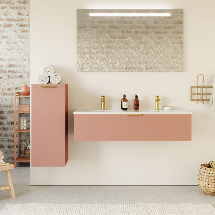 Ensemble double vasque 1 tiroir + miroir - VENICE