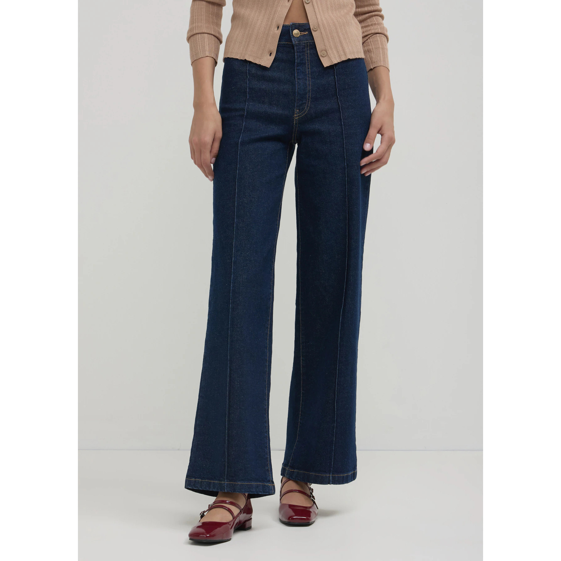 Jeans wide leg vita alta