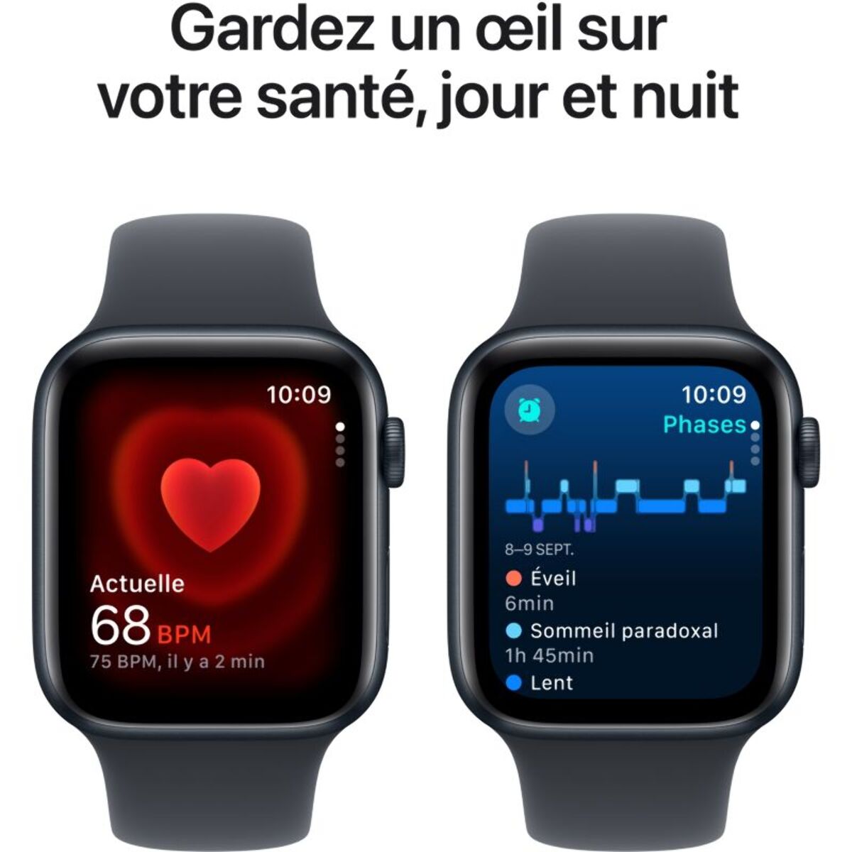 Montre connectée APPLE WATCH SE 44mm Minuit M/L