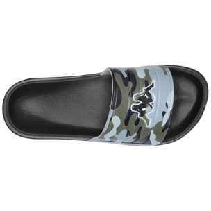 Kappa - Ciabatte Uomo Donna Nero - Logo Noles Camo