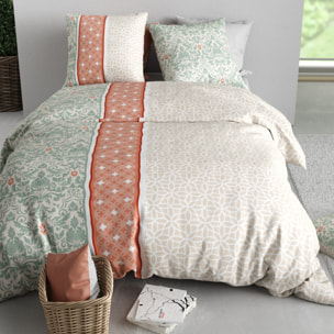 Parure housse de couette coton multicolore