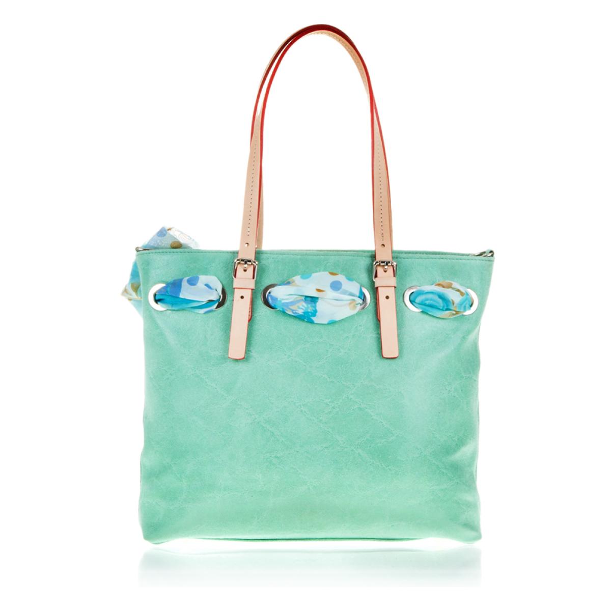 Ameglia Borsa a Spalla da Donna in Vera Pelle Scamosciata Stone Washed