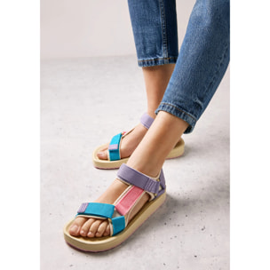 Sandalias De Mujer Forest Neo Cyan / Beige D.Franklin