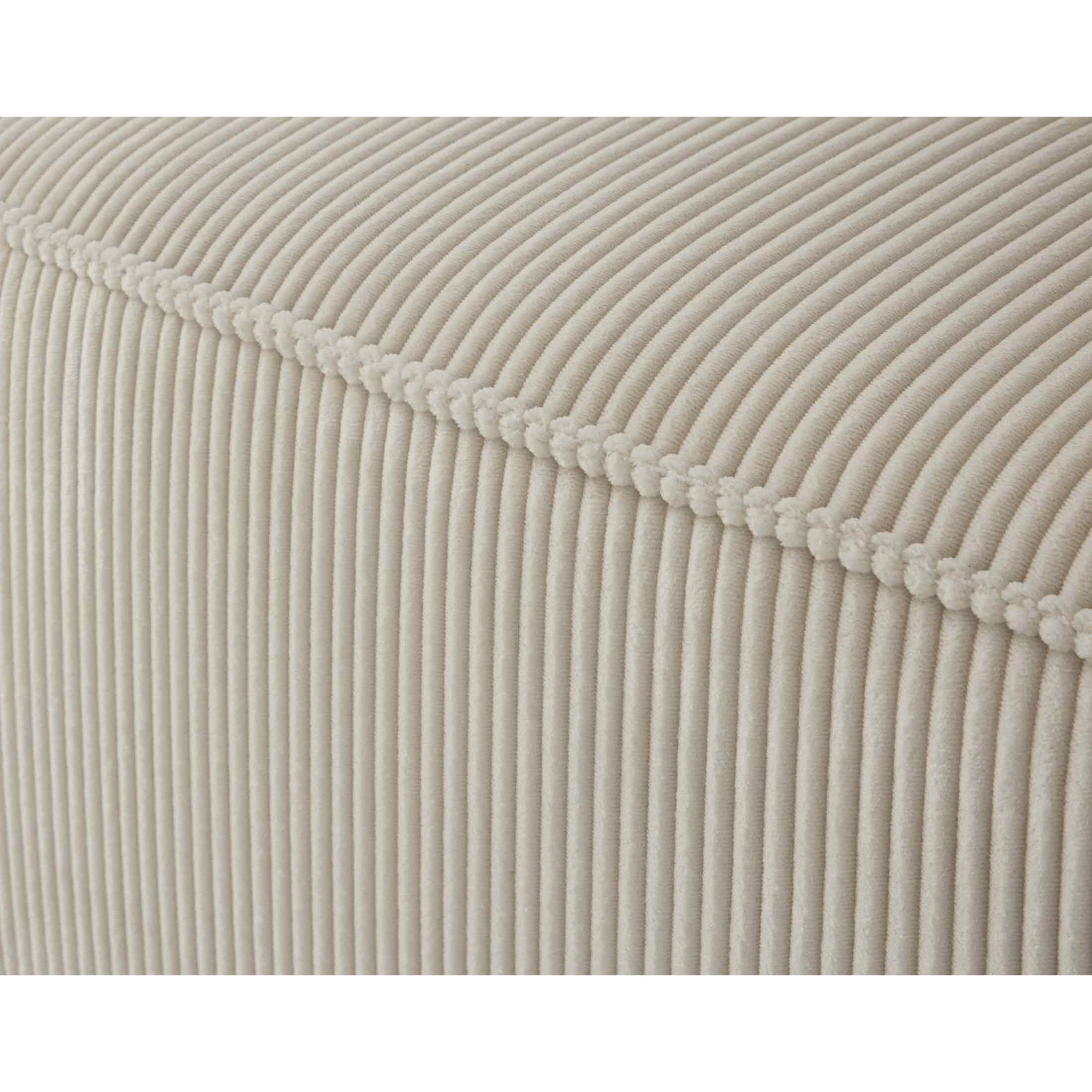 Arty - module d'assise gauche - en velours côtelé - Beige