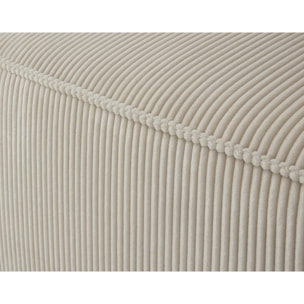 Arty - module d'assise gauche - en velours côtelé - Beige