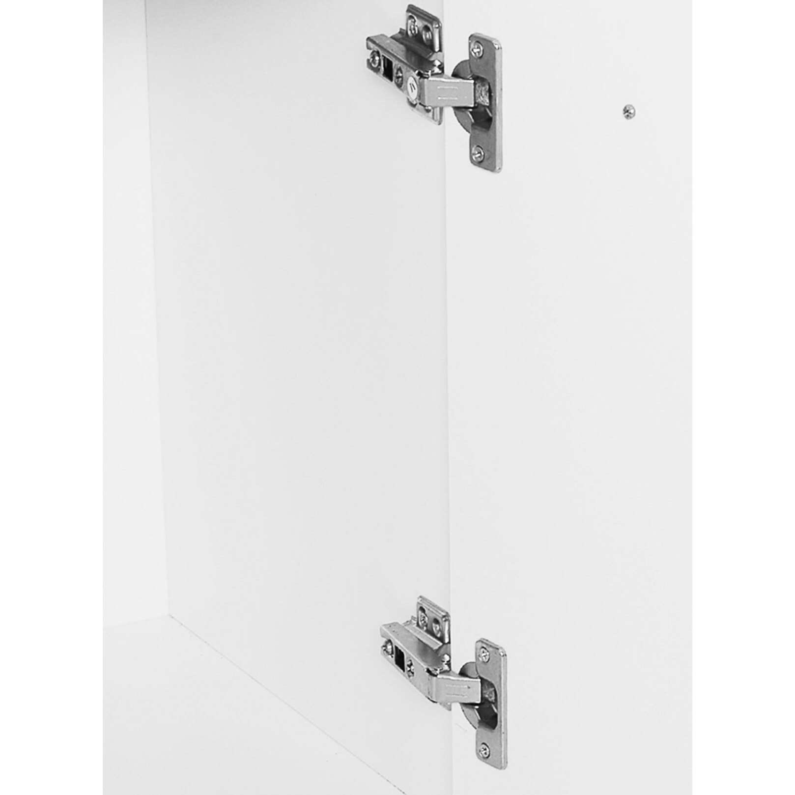 Buffet 2 tiroirs coulissants 2 placards étagère réglable panneaux blanc laqué