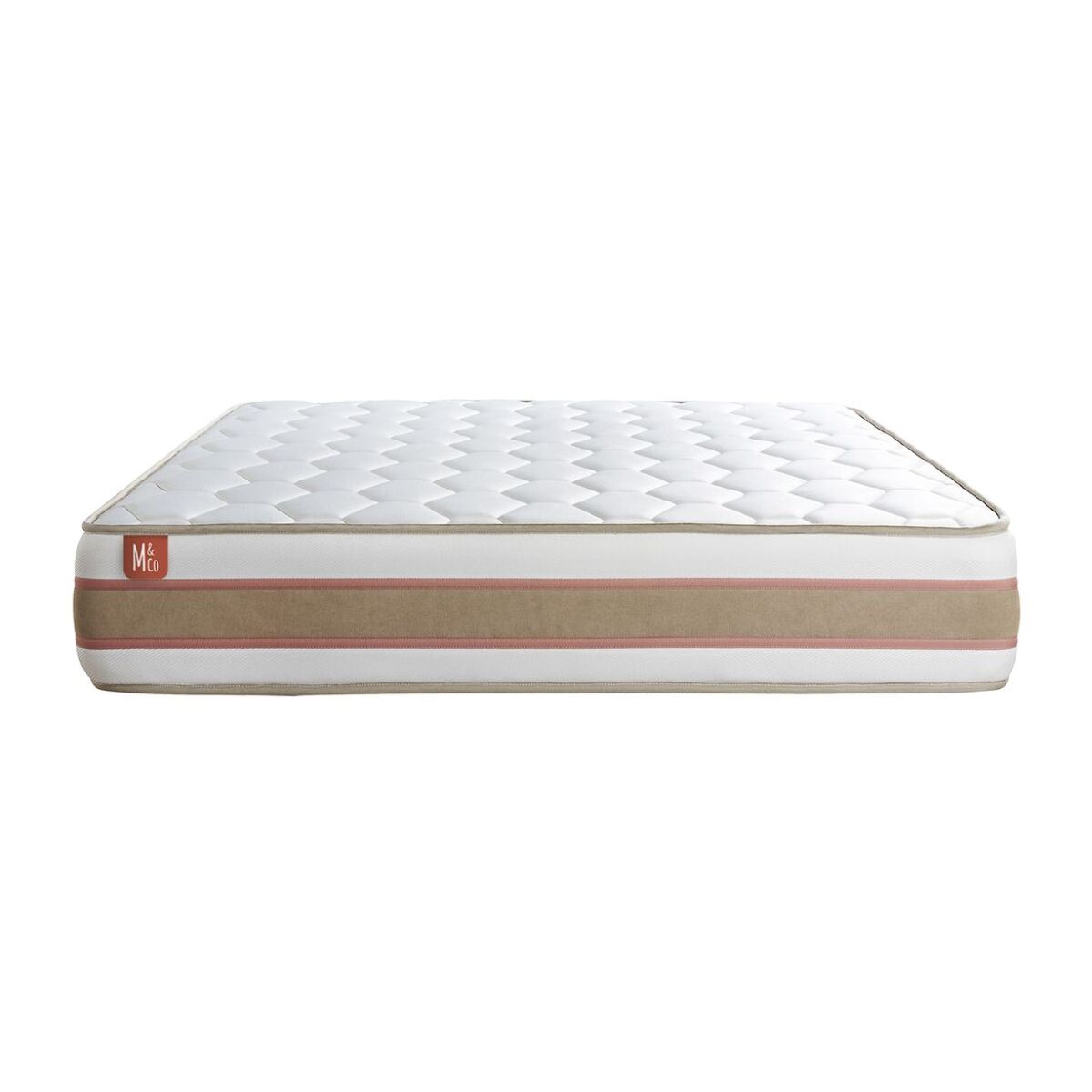 Matelas Ressorts ensachés et mémoire de forme - Confort équilibré et accueil tonique - 26 d'épaisseur, 5 zones de confort - Aération naturelle - 2 places