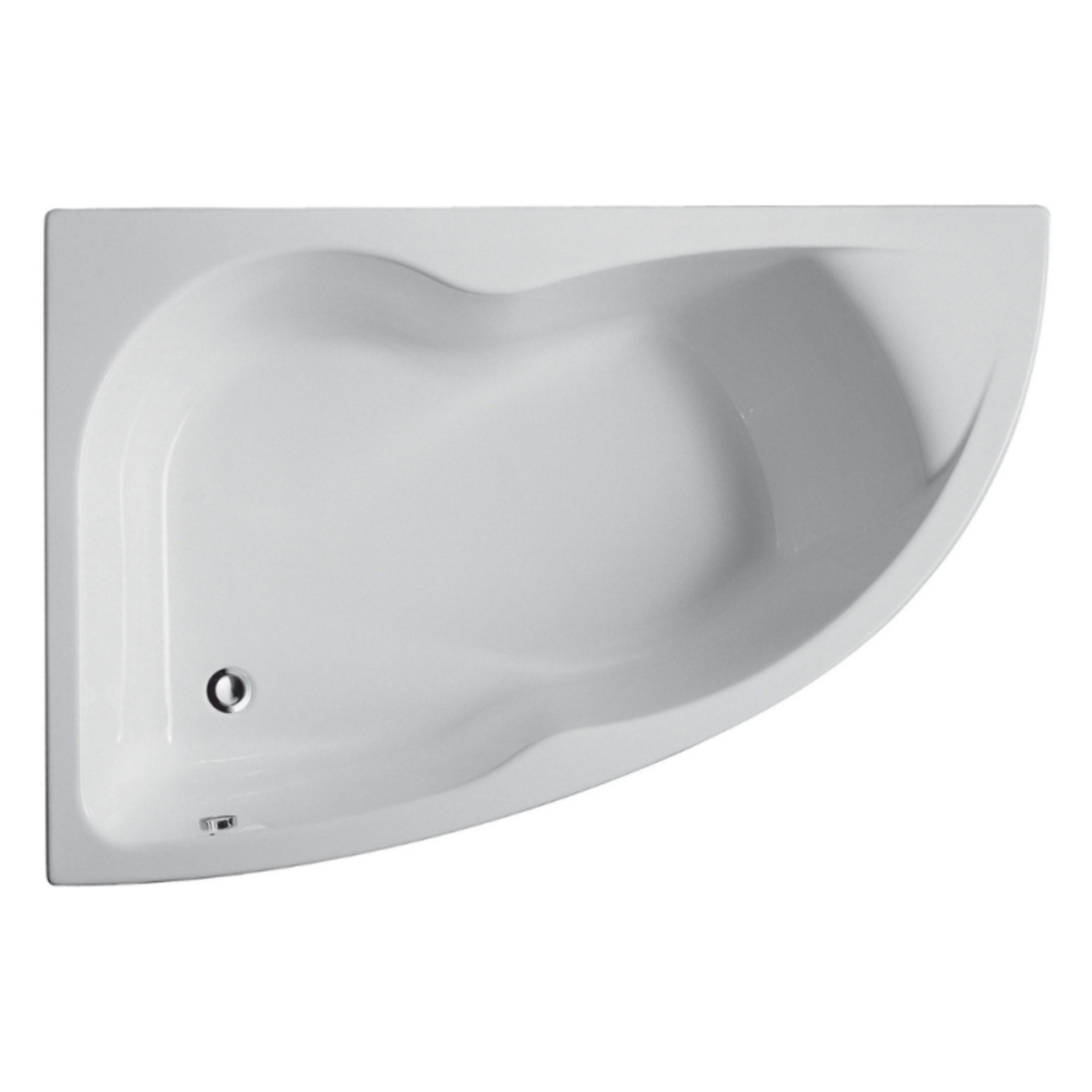 Pack baignoire d'angle 150 x 100 cm Micromega Duo version gauche  + tablier de baignoire