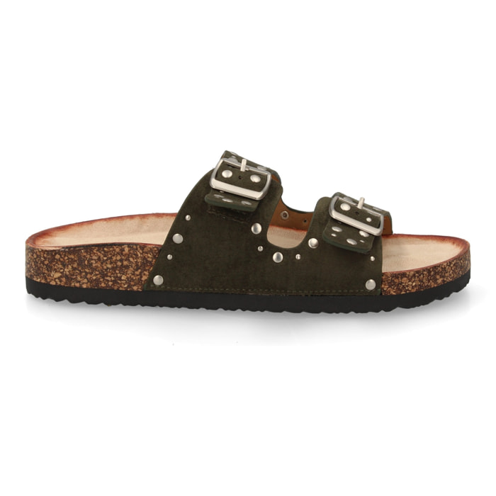 Sandalia bio mujer cómoda con tachuelas