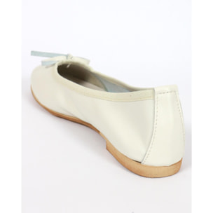 BALLERINA CHOCOLA' VERA PELLE OFF WHITE