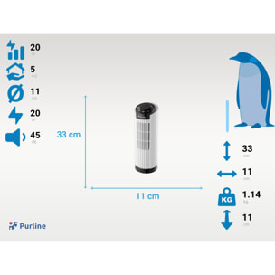 Ventilador de torre de sobremesa con 3 velocidades VENTY TO 10 PURLINE