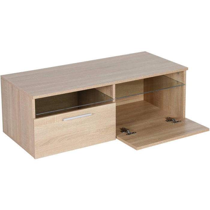 Meuble TV LED ''Parson'' - Chêne