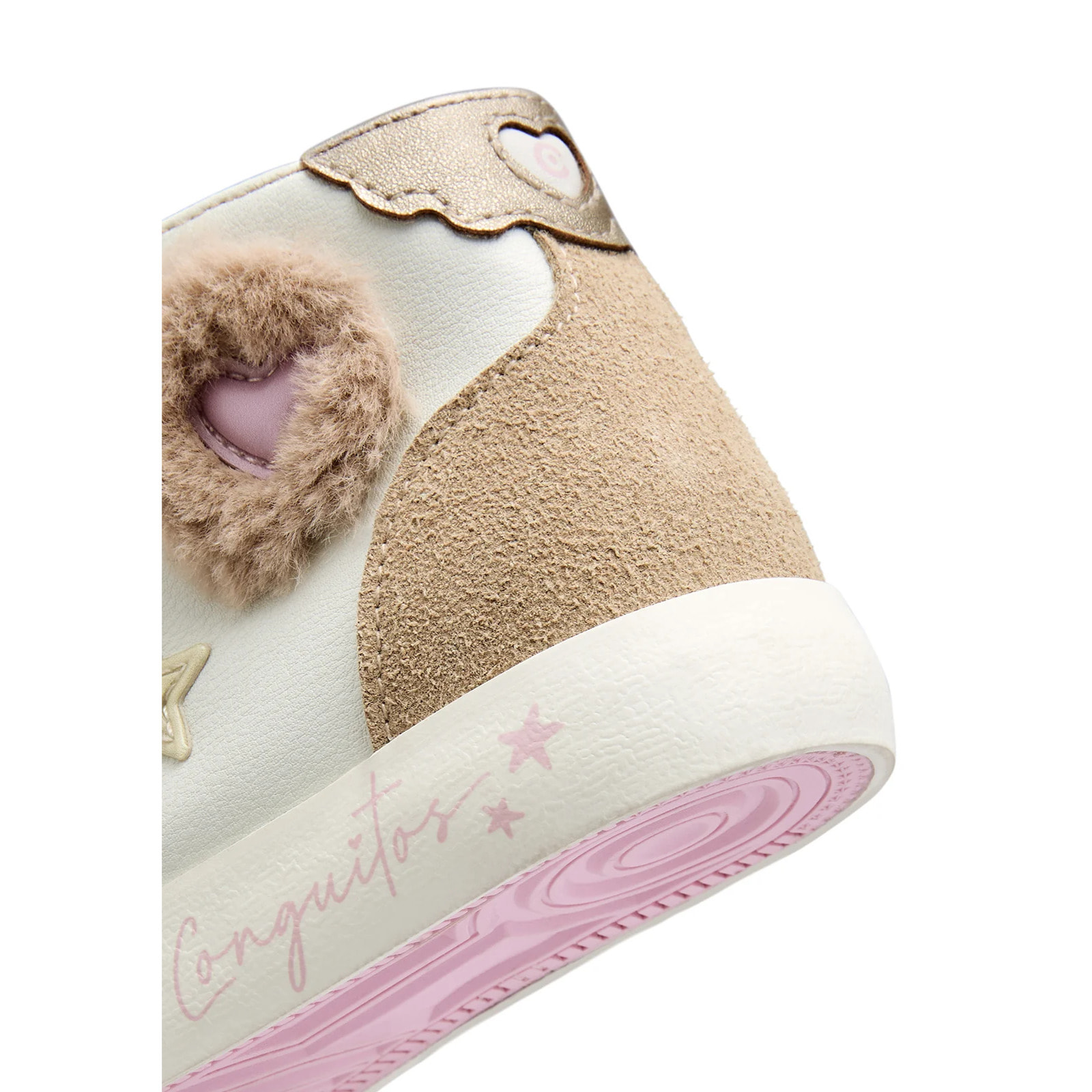 Zapatillas Altas De Niña Con Pelo Y Corazón