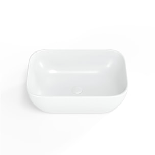 Vasque à poser 45,5 x 32,5 x 13,5 cm sans trop-plein blanc mat Infinitio SAT (SATINF4532M)