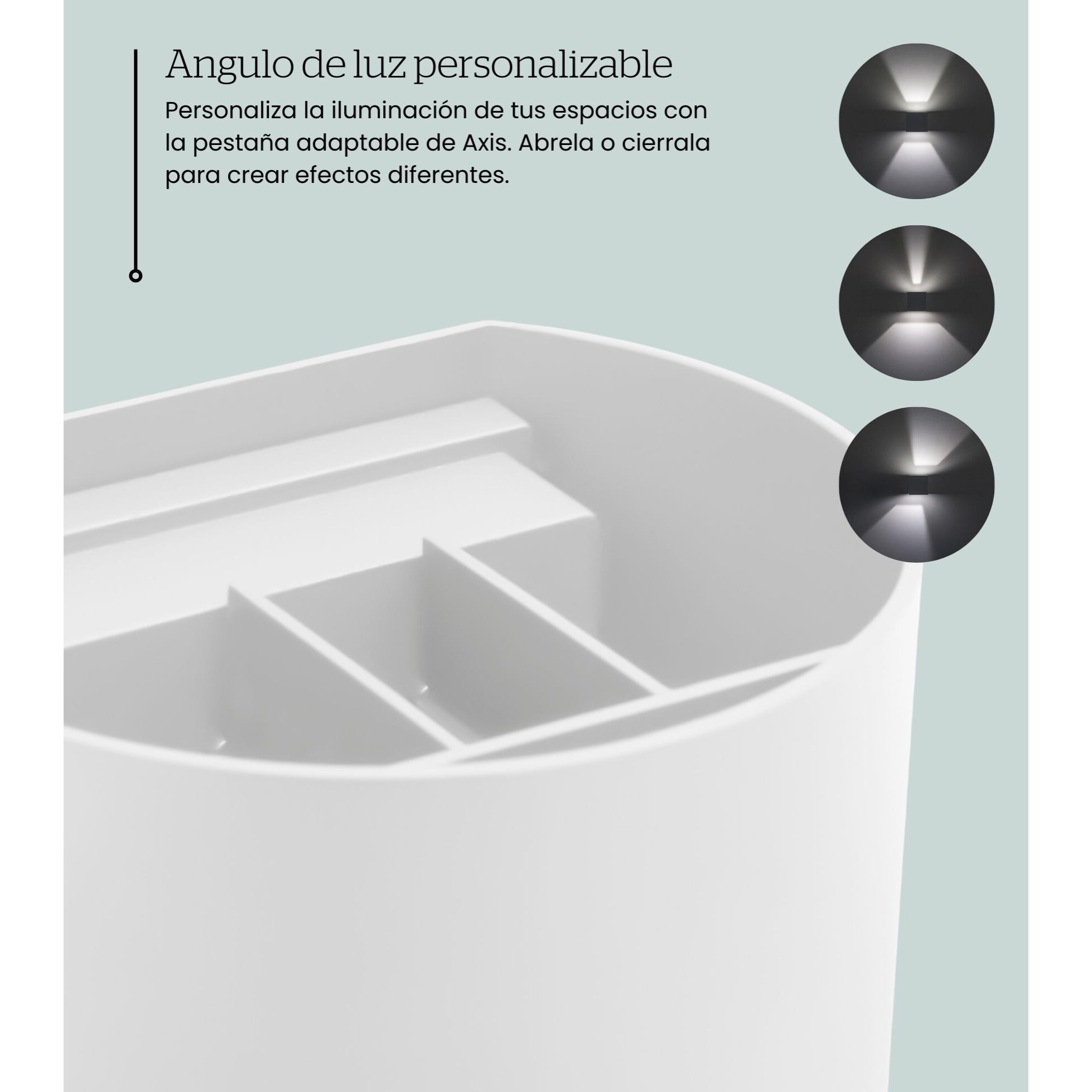 Forlight Axis Round aplique exterior en forma oval con led en blanco cálido 3000K en blanco