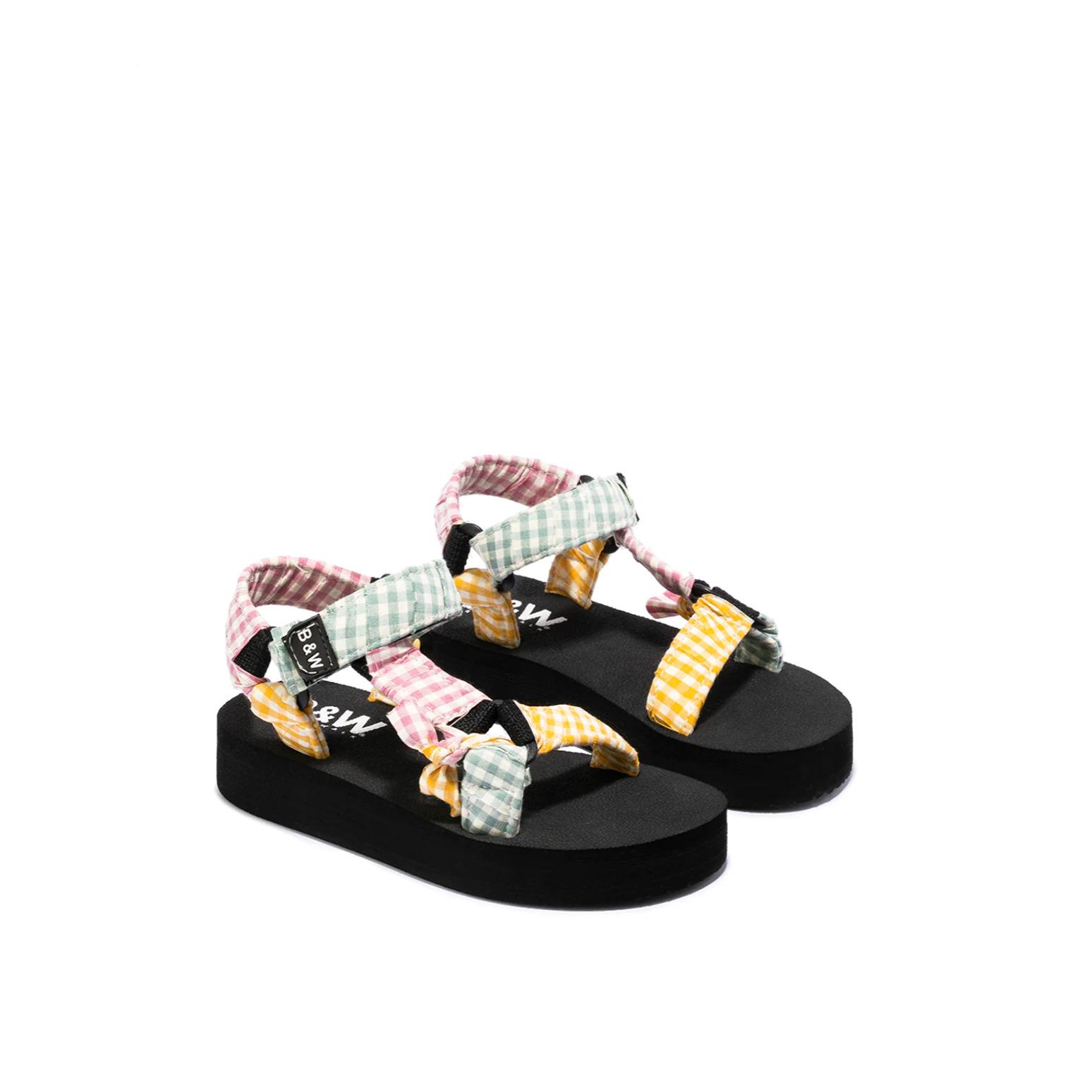 Sandalias de Niña Vichy en Multicolor B&W