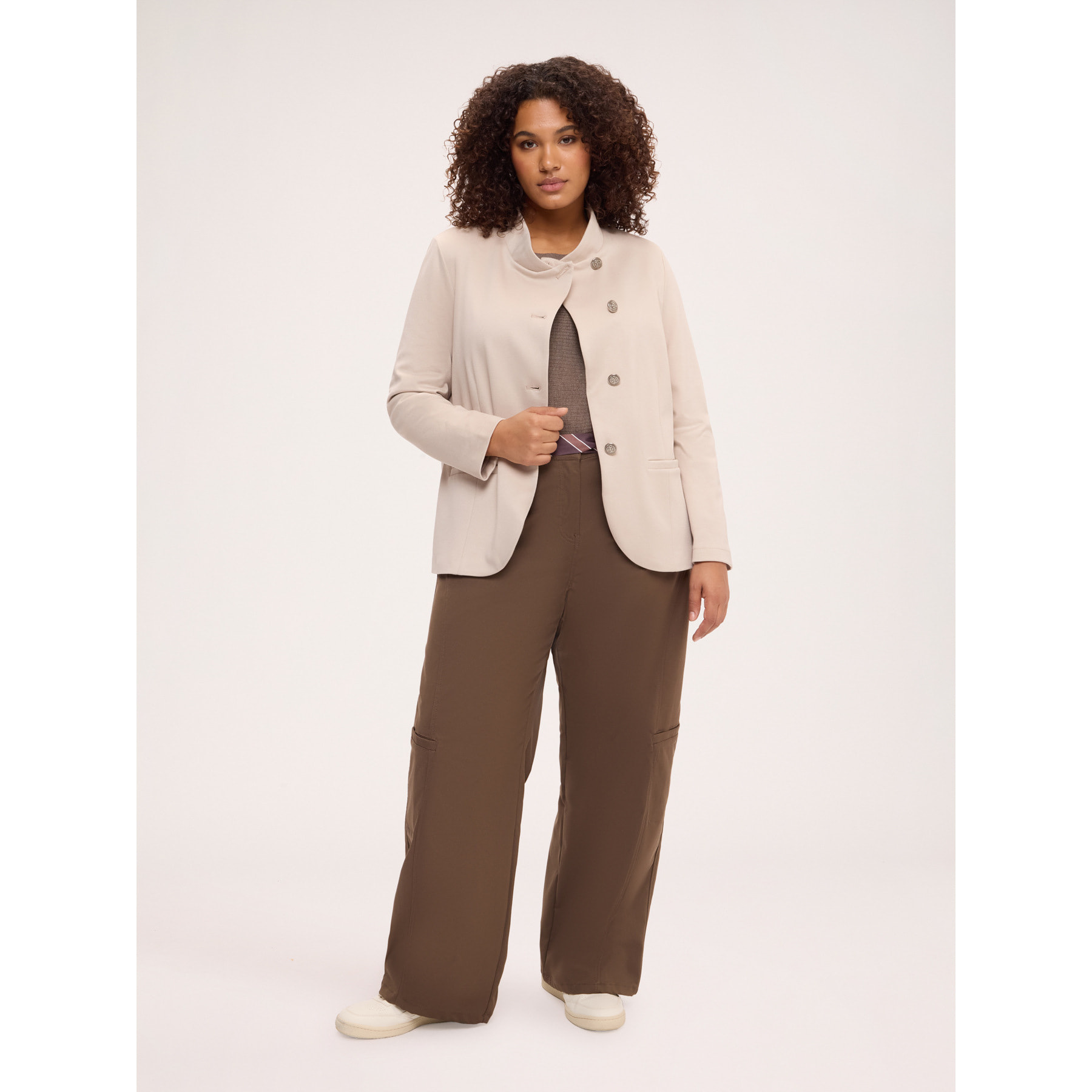 Fiorella Rubino - Blazer con chiusura asimmetrica - Beige